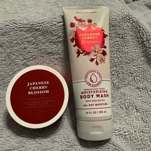 Bath & Body Works Japanese Cherry Blossom Body Wash and Body Butter Set